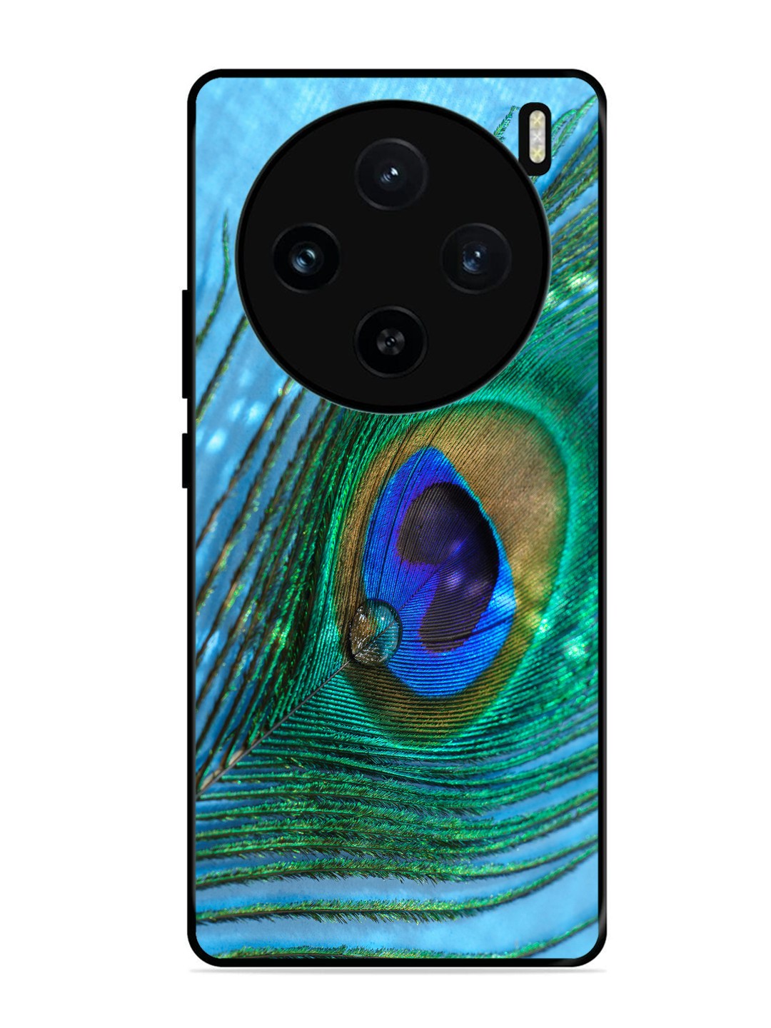 Vivo X100 5G A drop on Peacock Feather