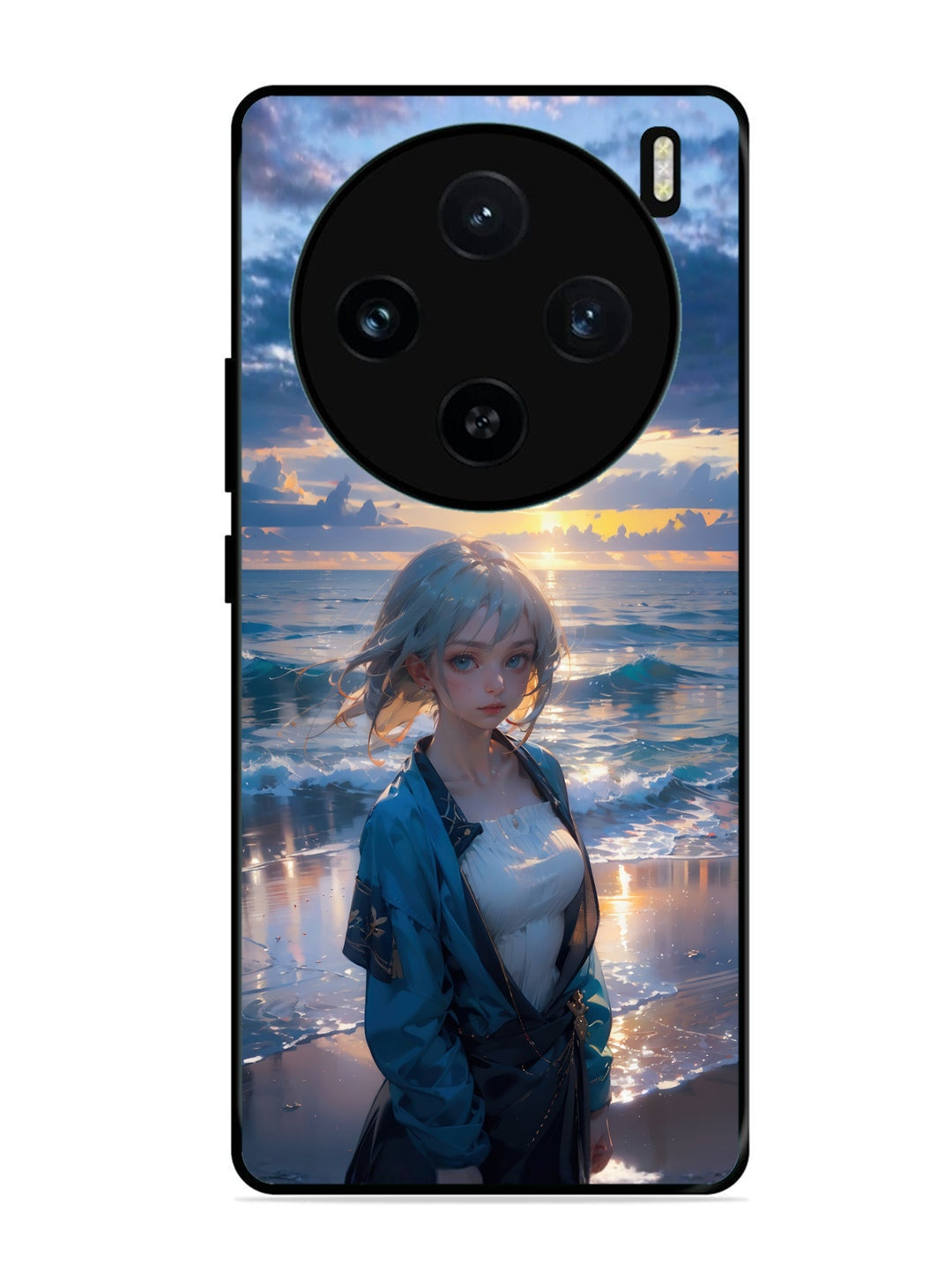 Vivo X100 5G Anime Girl Beach Ocean Waves