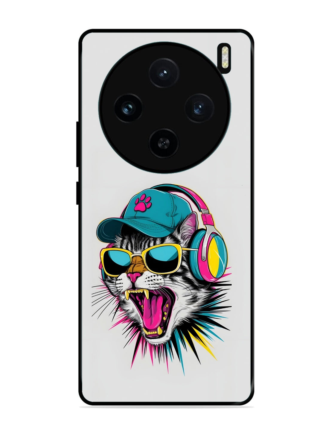 Vivo X100 5G Neon Pop Art DJ Cat Vibe