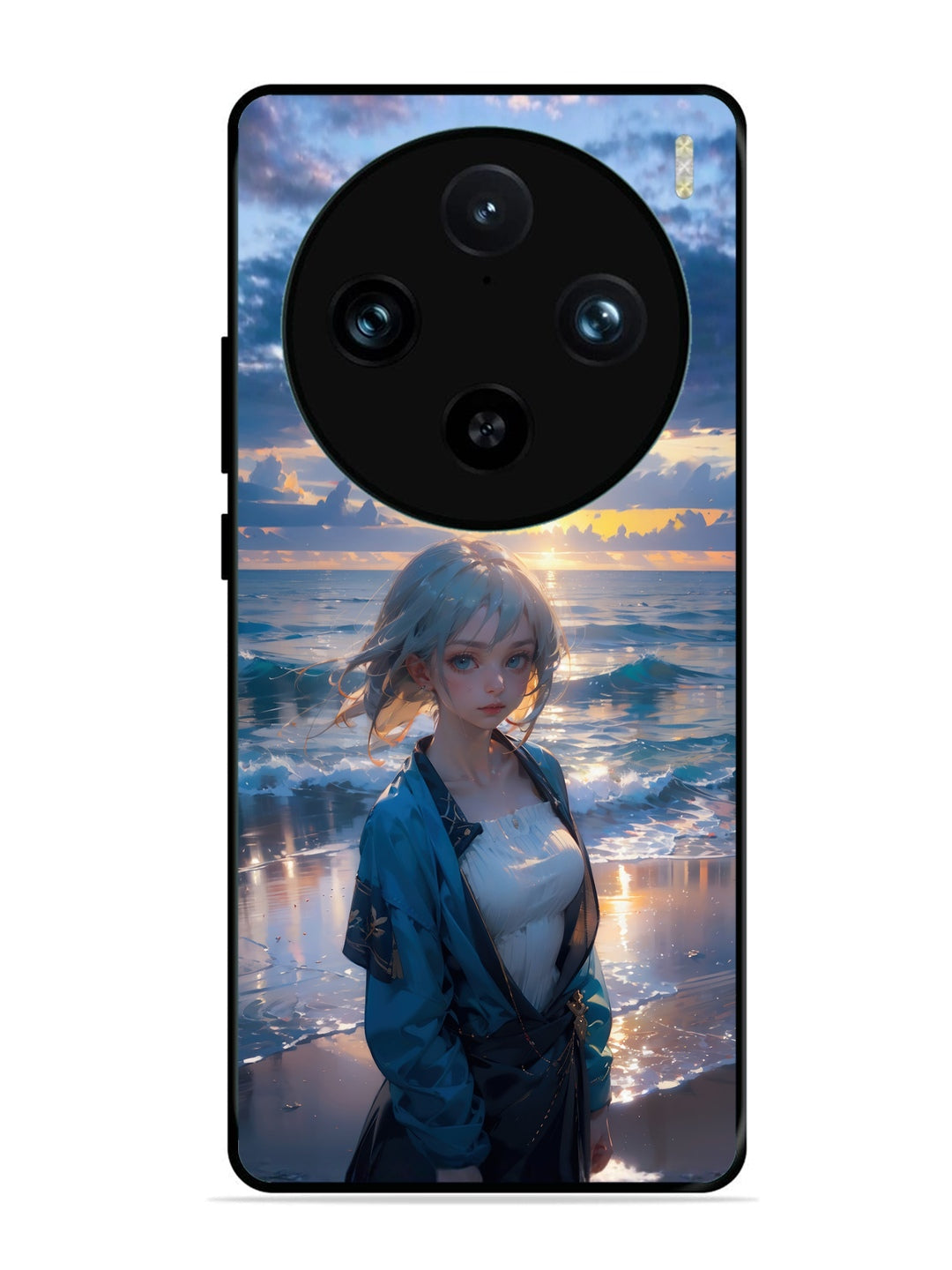Vivo X100 Pro Anime Girl Beach Ocean Waves