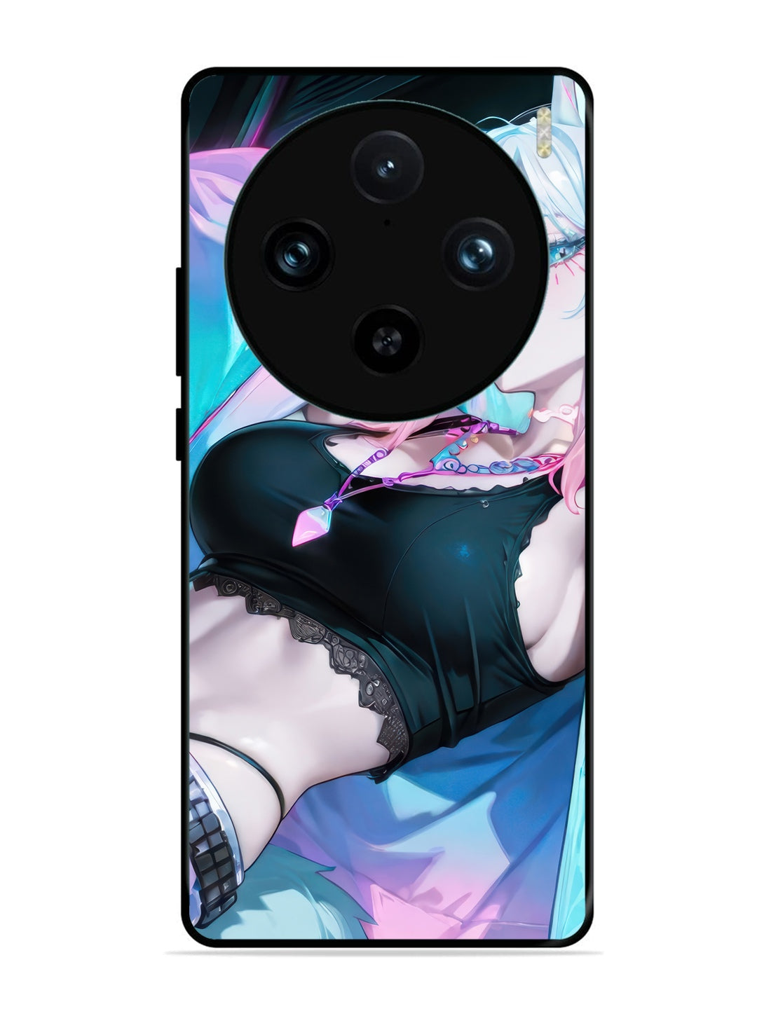 Vivo X100 Pro anime girl fox headpohone white Hair
