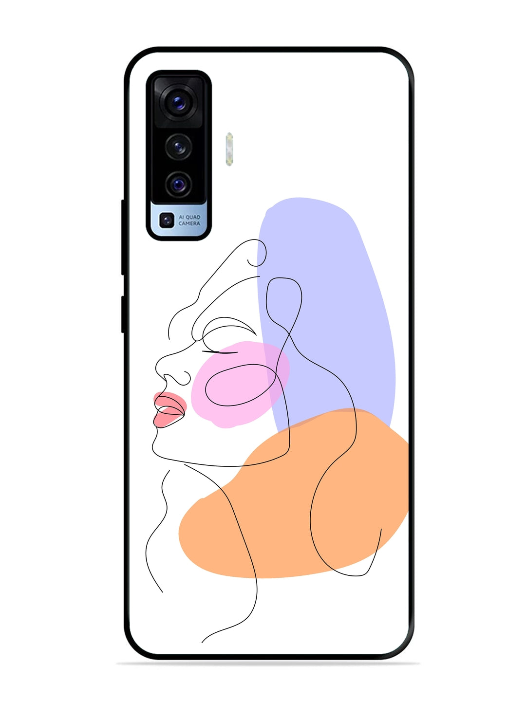 Vivo X50 Line Art Girl Face