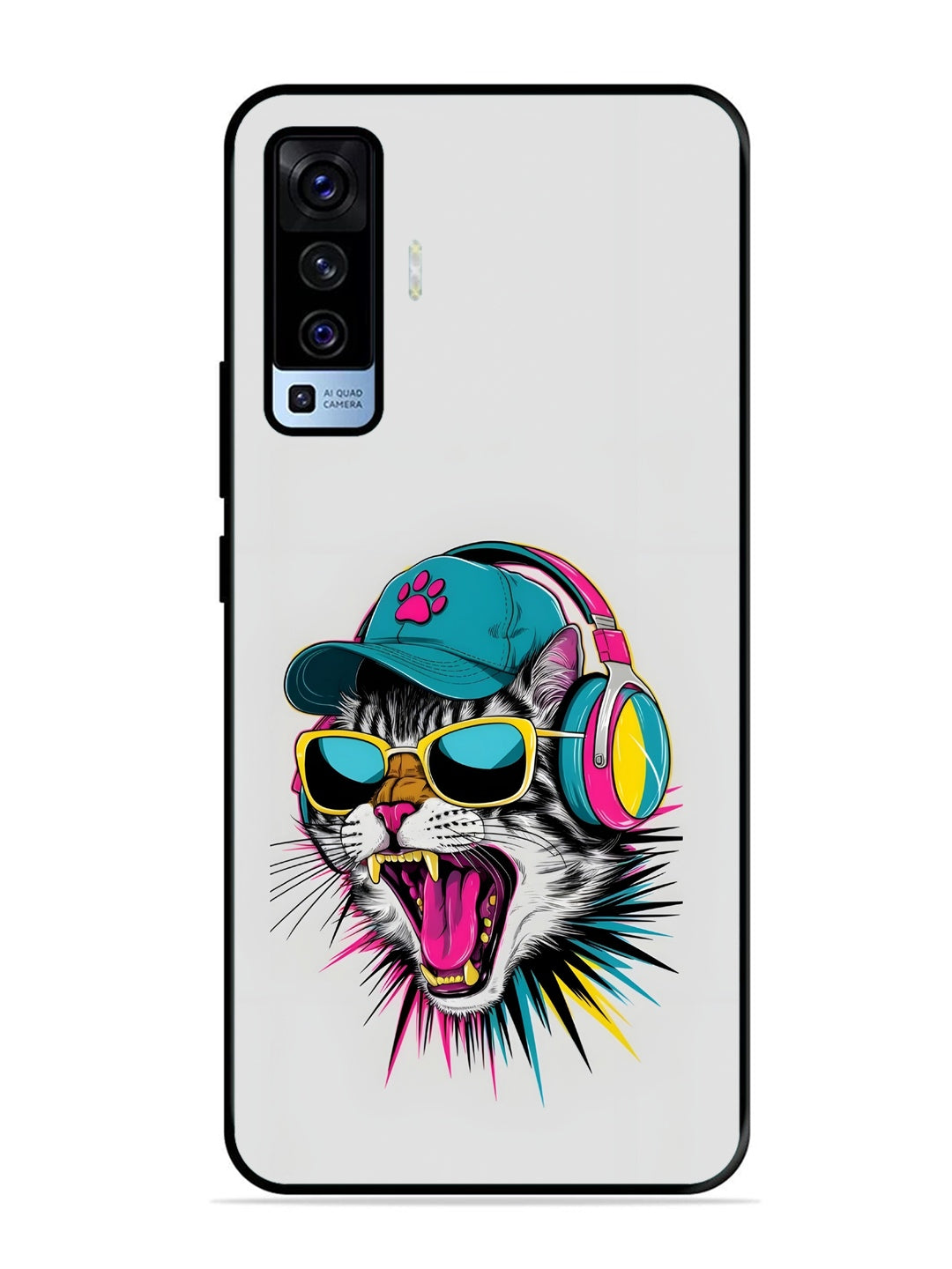 Vivo X50 Neon Pop Art DJ Cat Vibe