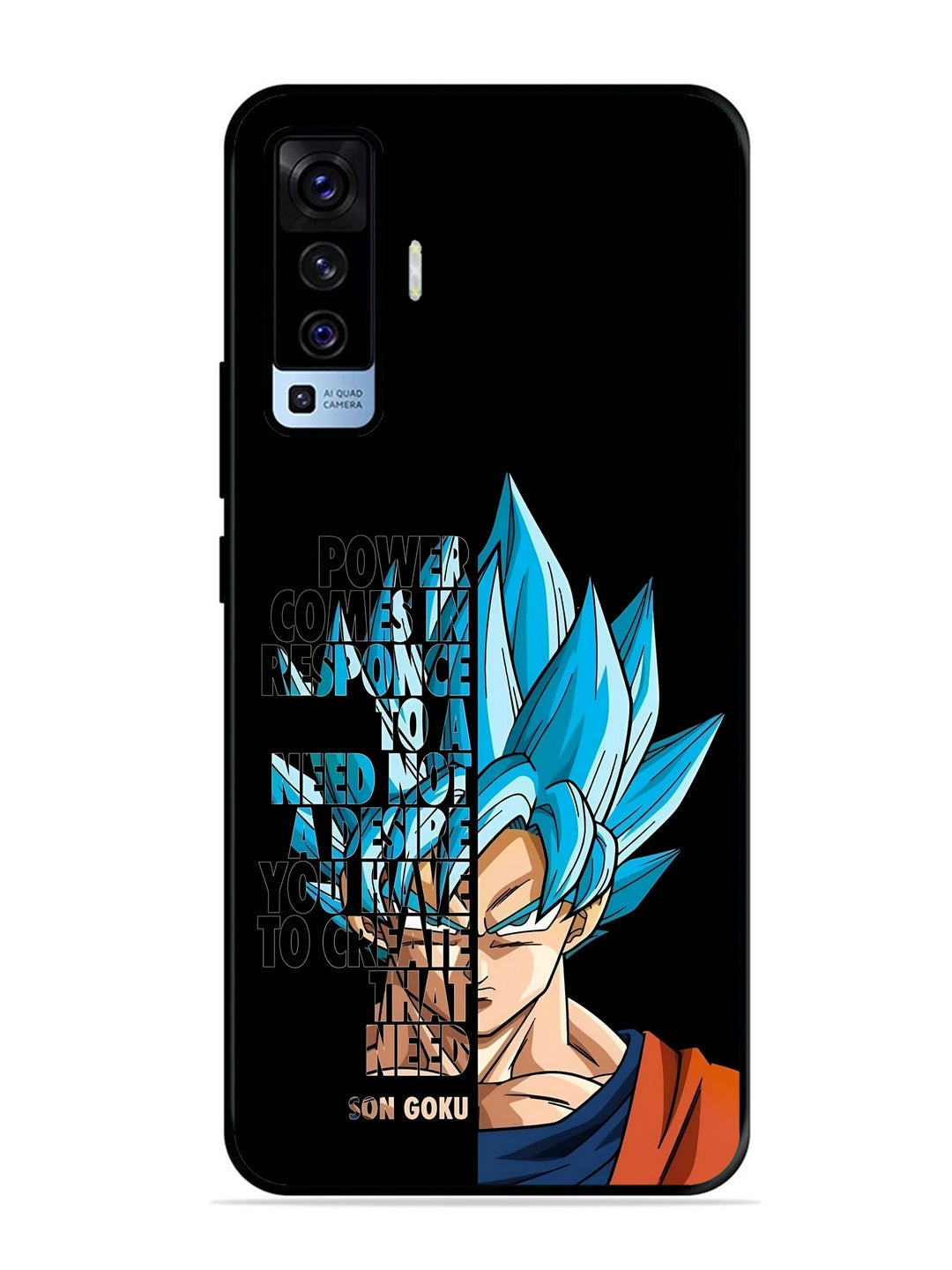Vivo X50 Son of Goku Blue Motivational Art