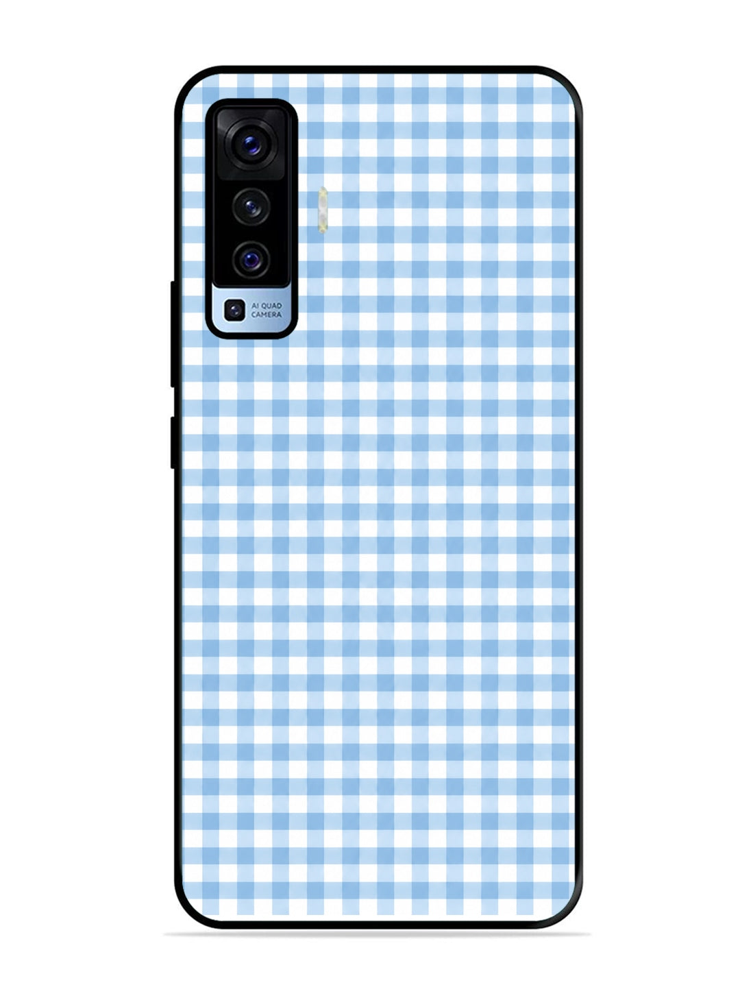 Vivo X50 Gingham Checks Sky blue
