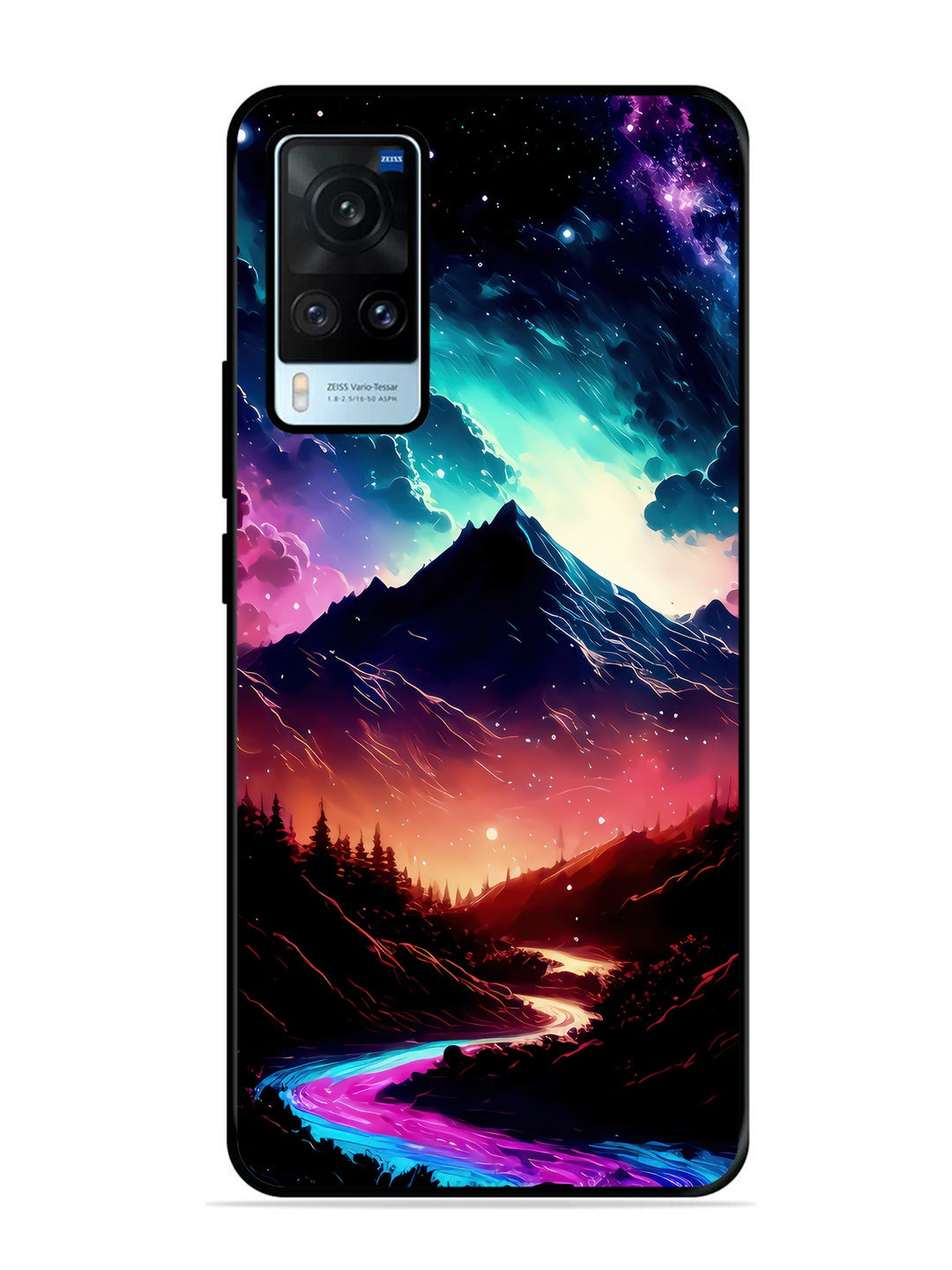 Vivo X60 mountain-valley-Colorful-cloud-at-night