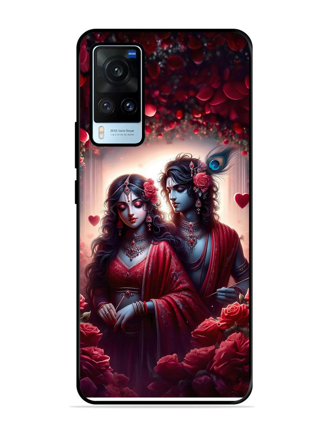 Vivo X60 Couples in Red theme like Radha Krishna