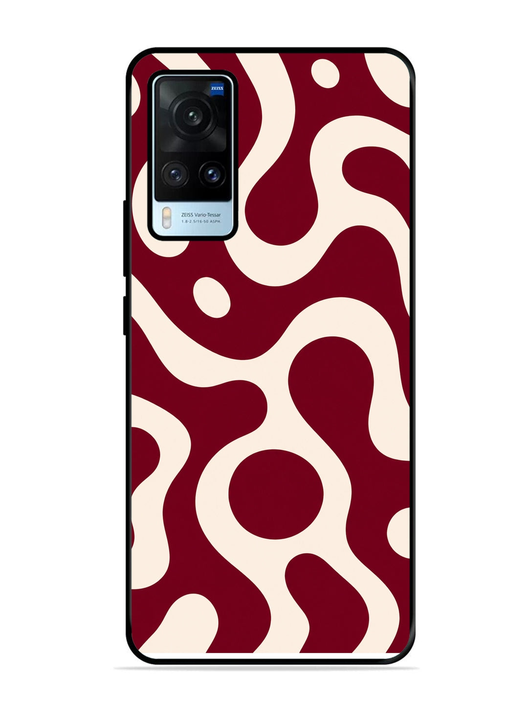 Vivo X60 Fluid wave pattern Deep Maroon