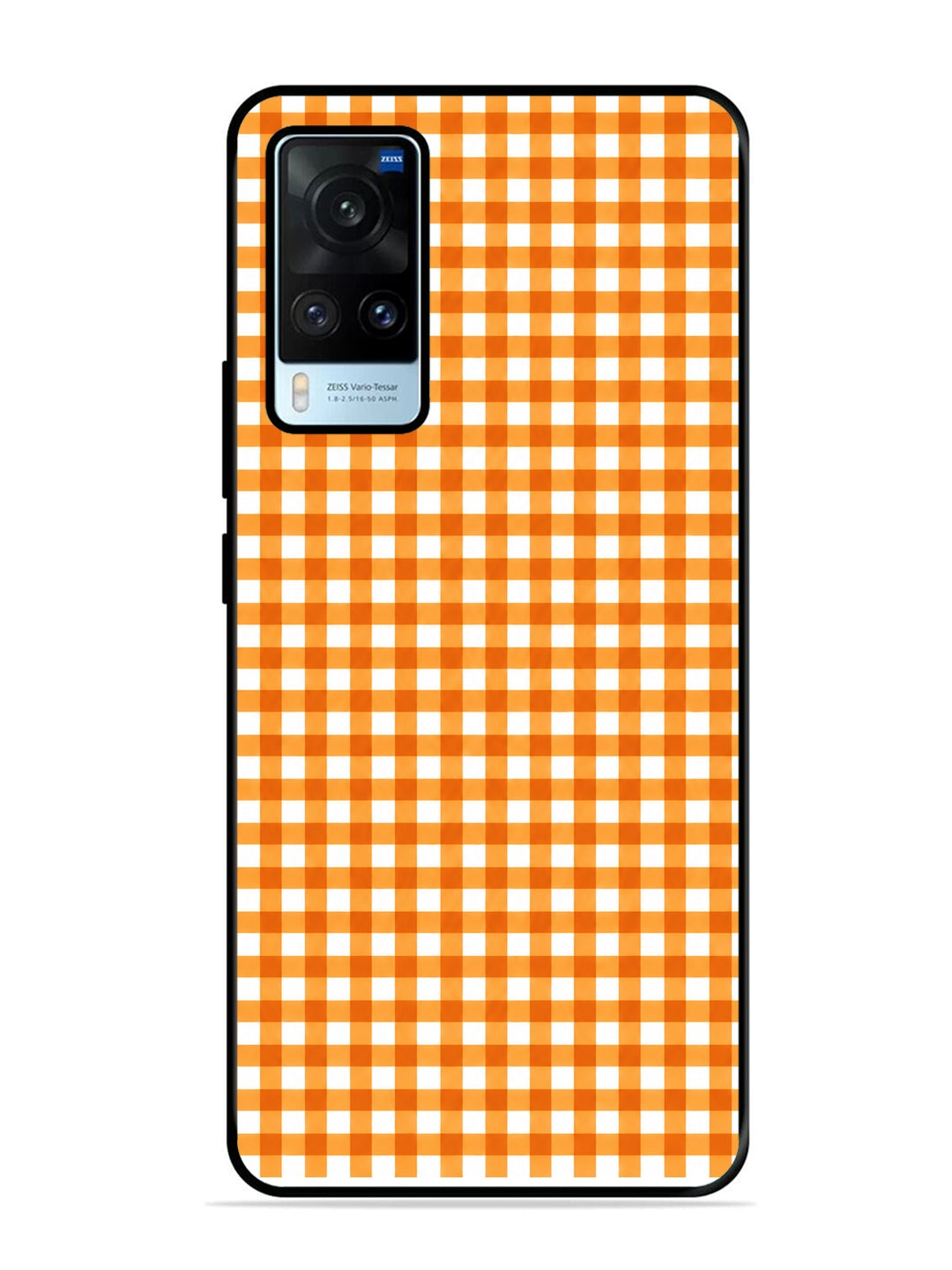 Vivo X60 Gingham Checks Orange