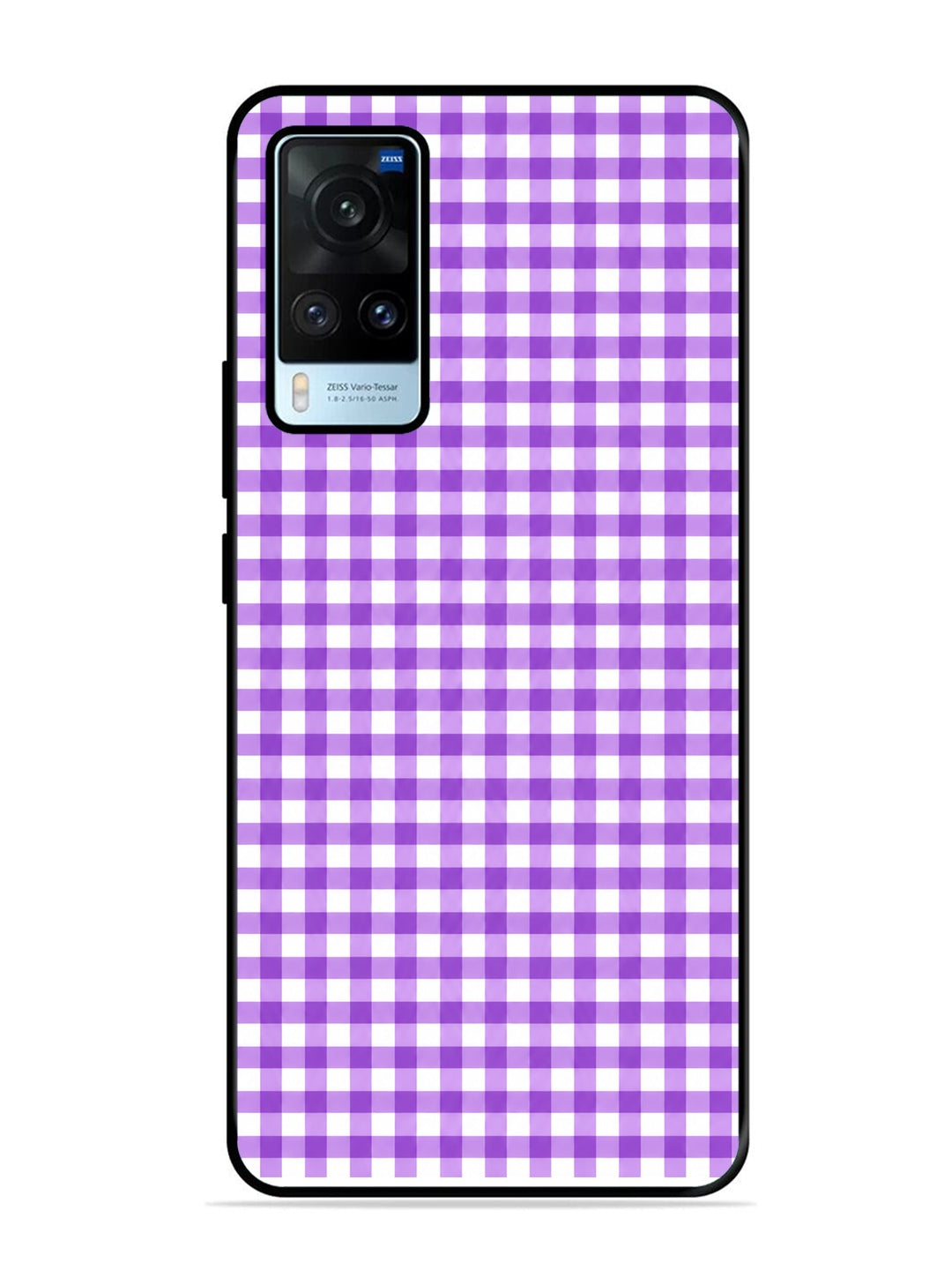 Vivo X60 Gingham Checks purple
