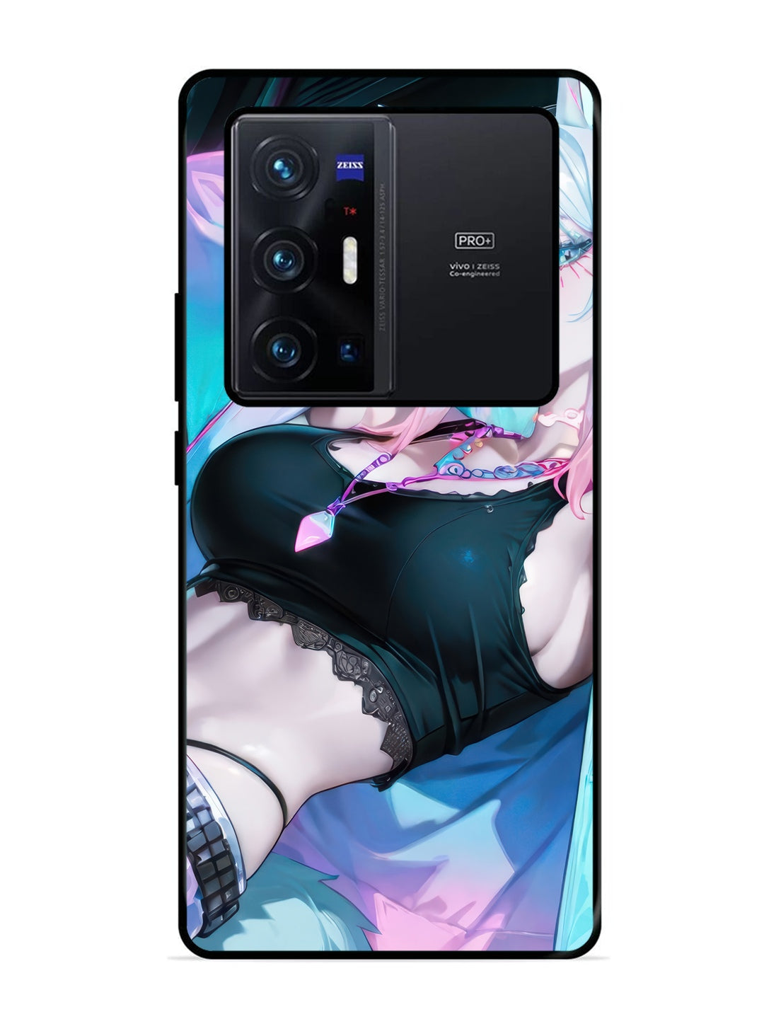 Vivo X70 Pro Plus anime girl fox headpohone white Hair