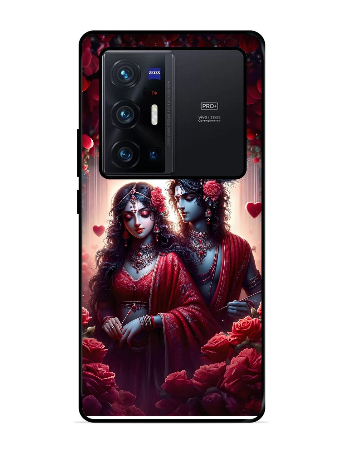Vivo X70 Pro Plus Couples in Red theme like Radha Krishna