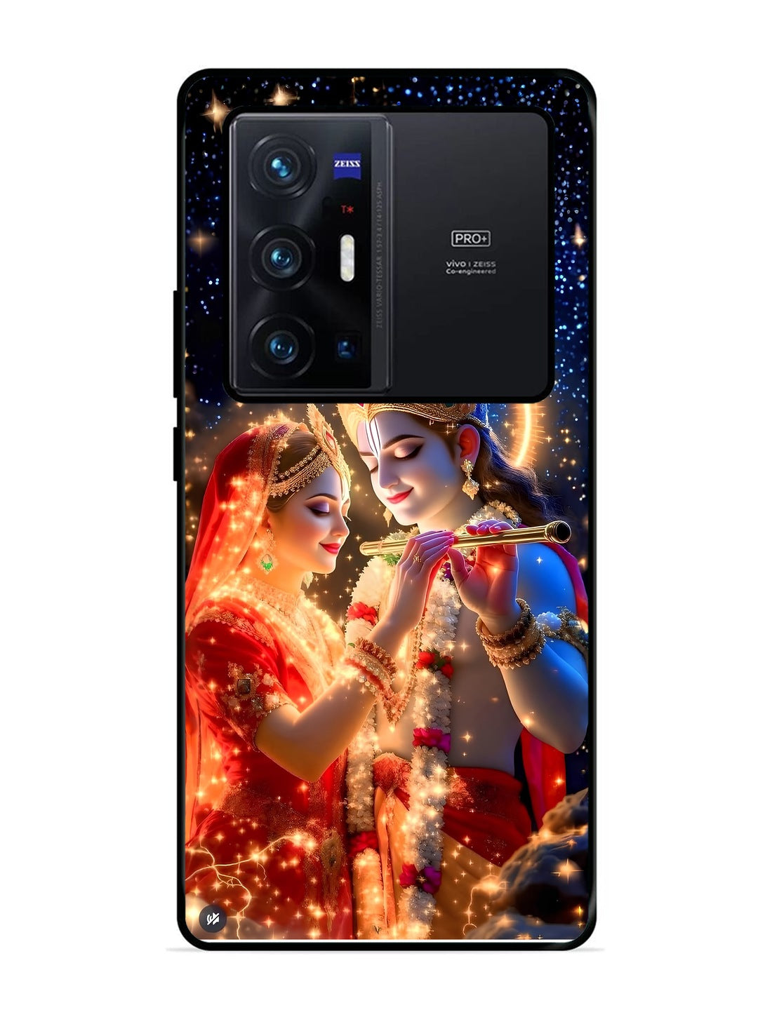 Vivo X70 Pro Plus Radha Krishna posing with flute