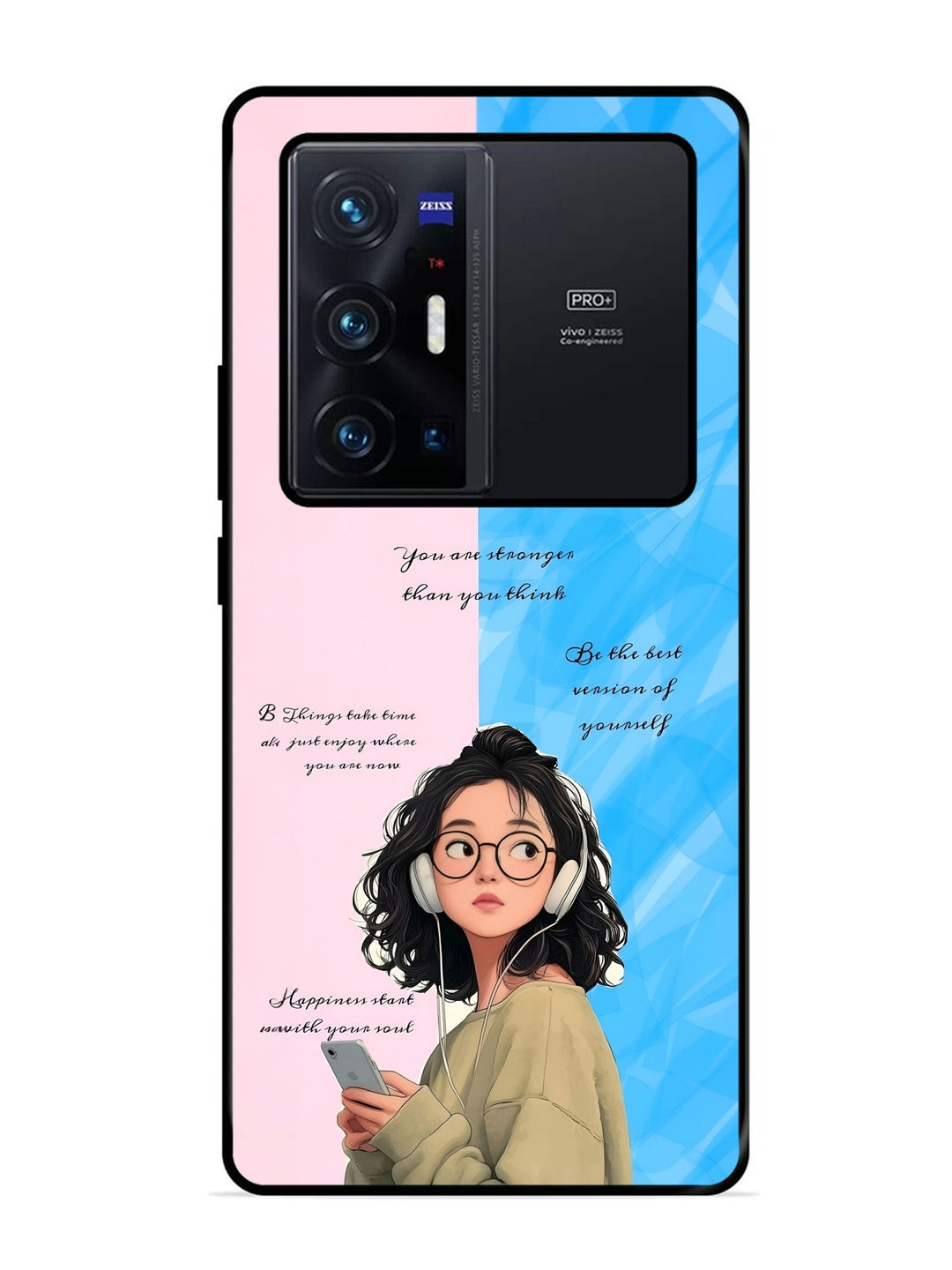 Vivo X70 Pro Plus Girl with quote