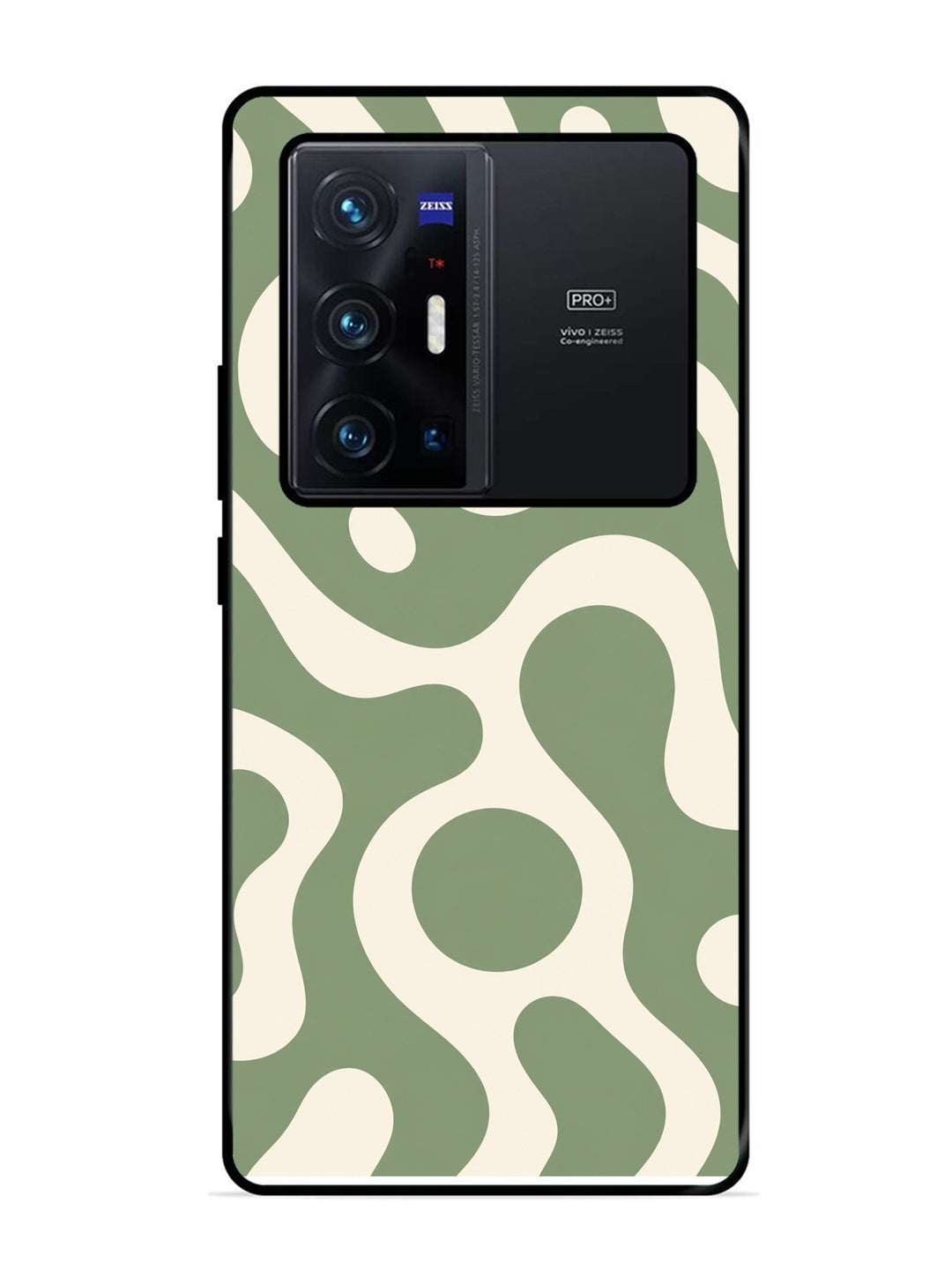 Vivo X70 Pro Plus Fluid wave pattern Dark Sage Green