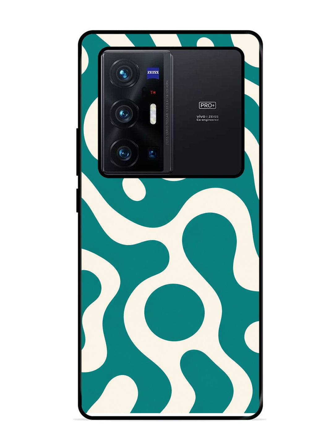 Vivo X70 Pro Plus Fluid wave pattern Teal Green