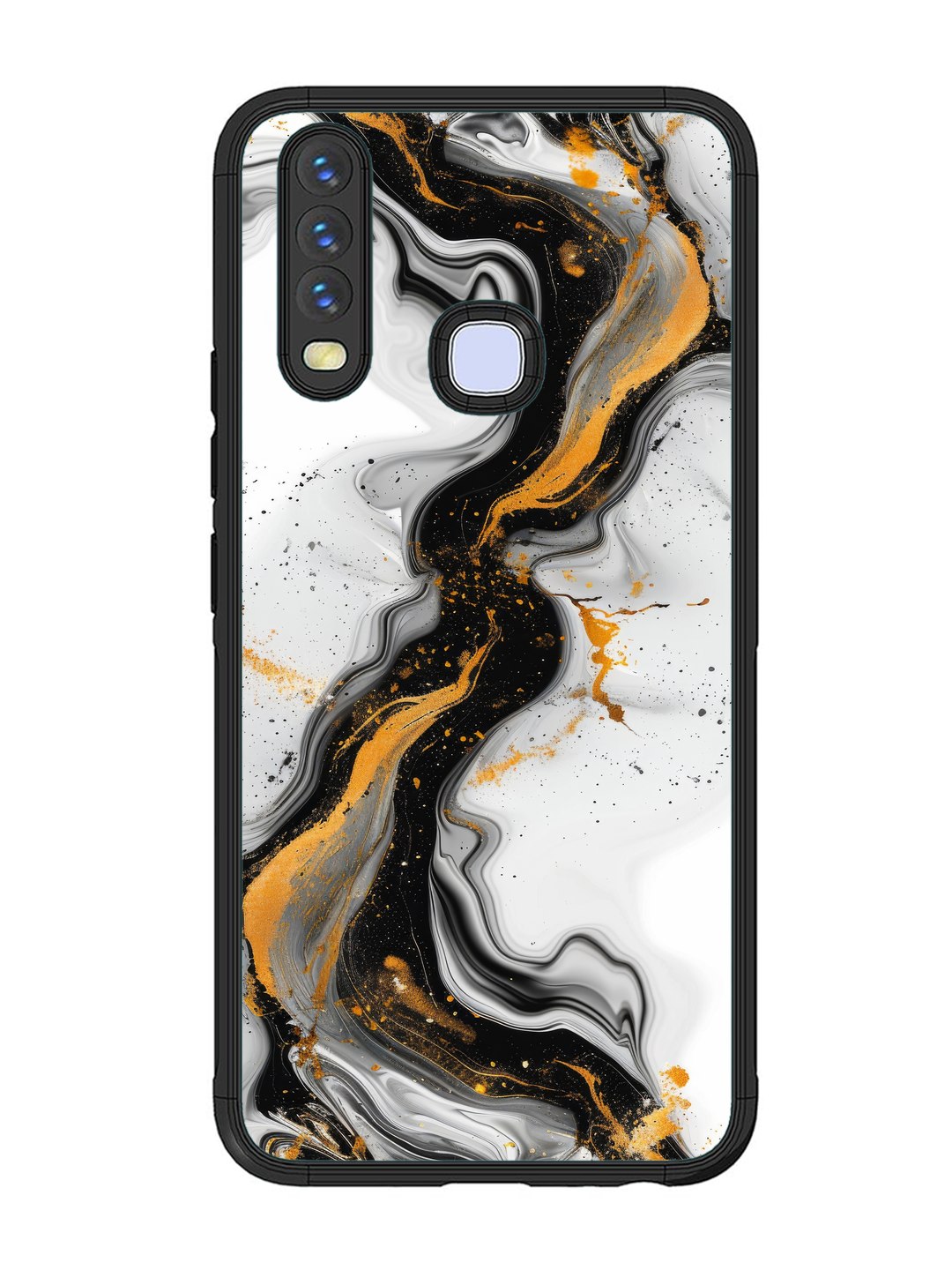 Vivo Y17 Black And Golden Marble Essence