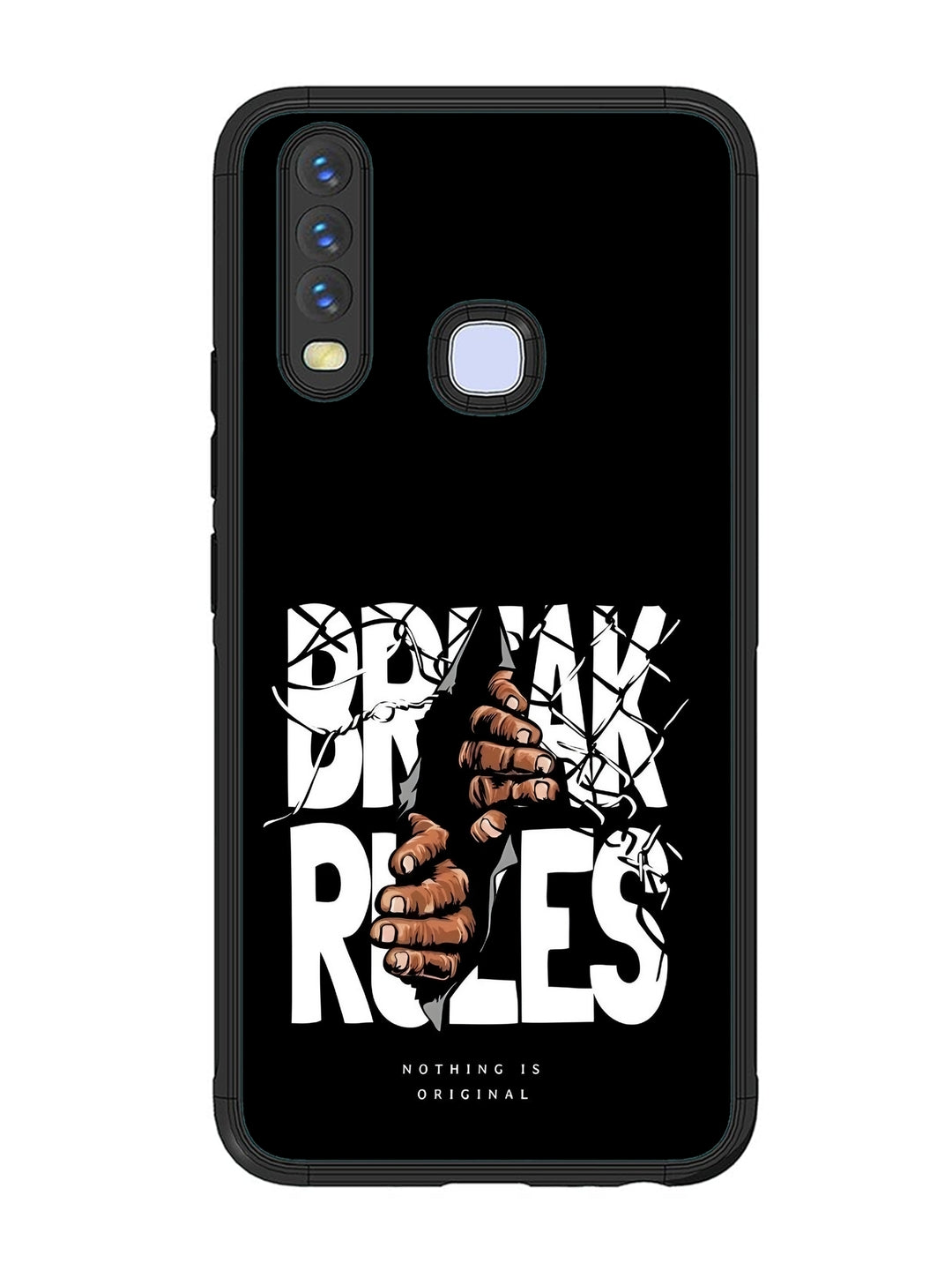 Vivo Y17 Break Rules Gritty Typography Art