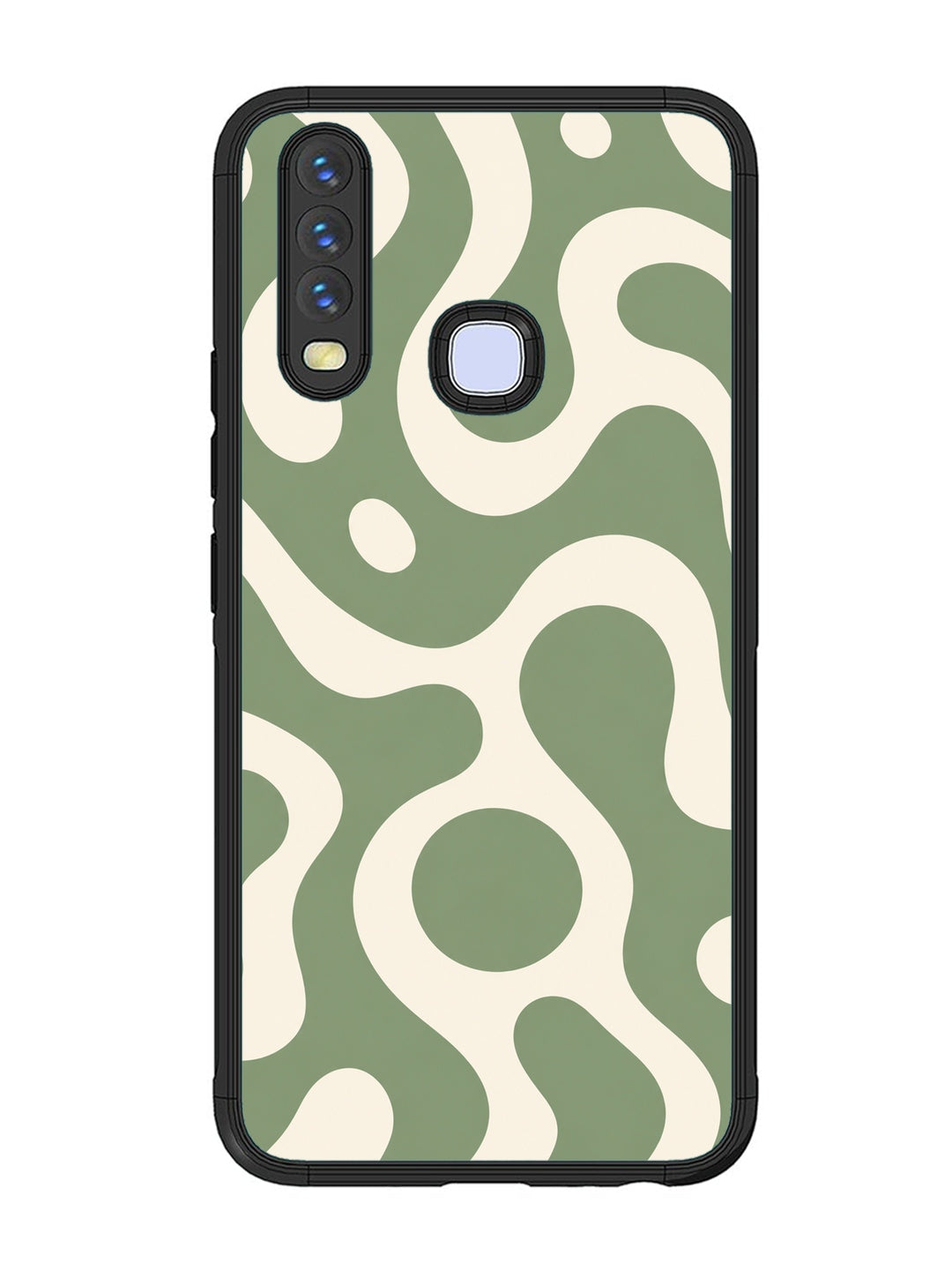 Vivo Y17 Fluid wave pattern Dark Sage Green