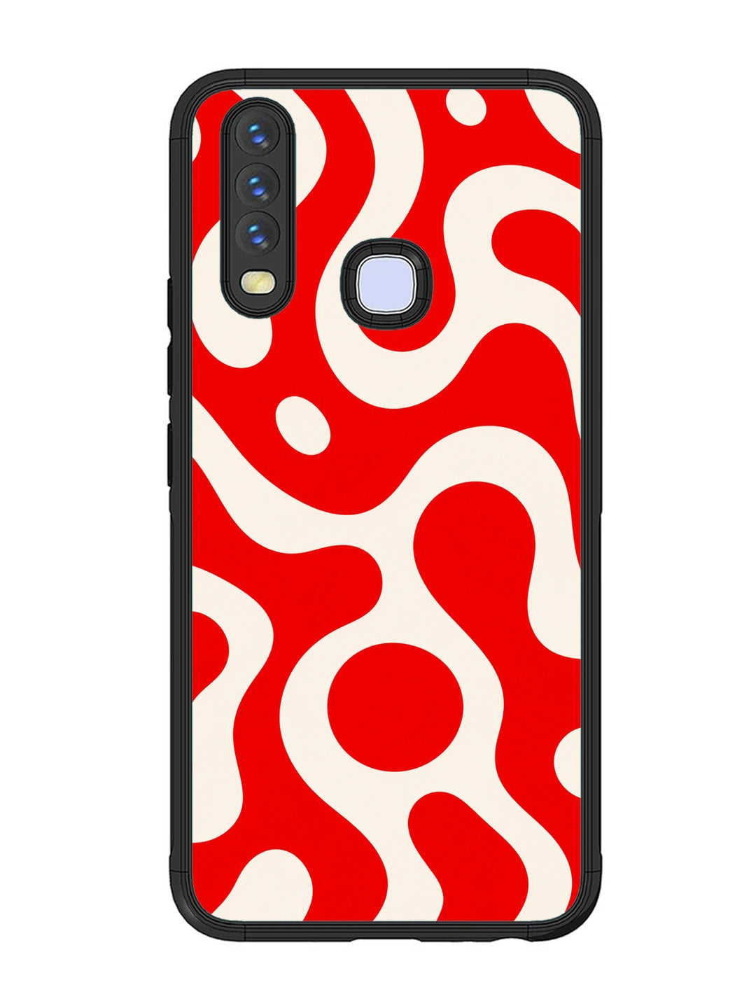 Vivo Y17 Fluid wave pattern Vivid Red