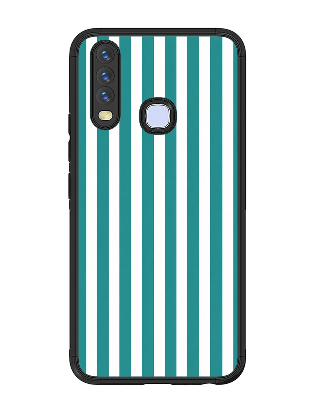 Vivo Y17 Vertical Stripes Teal Grean