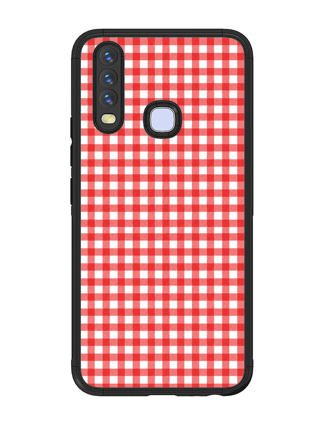 Vivo Y17 Gingham Checks Red