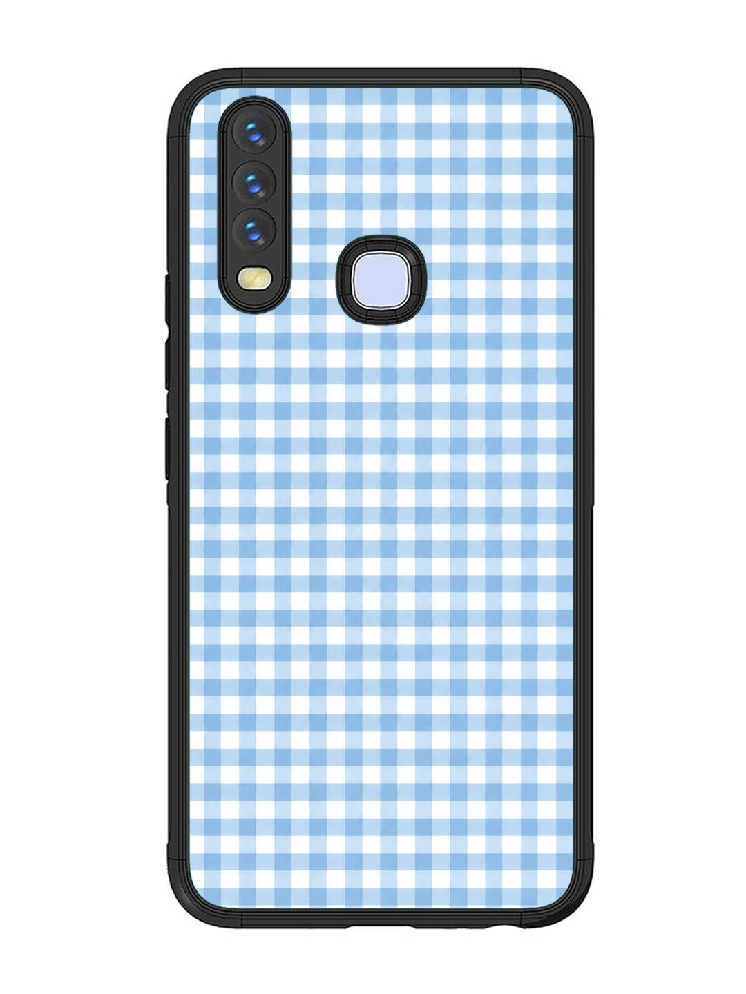 Vivo Y17 Gingham Checks Sky blue