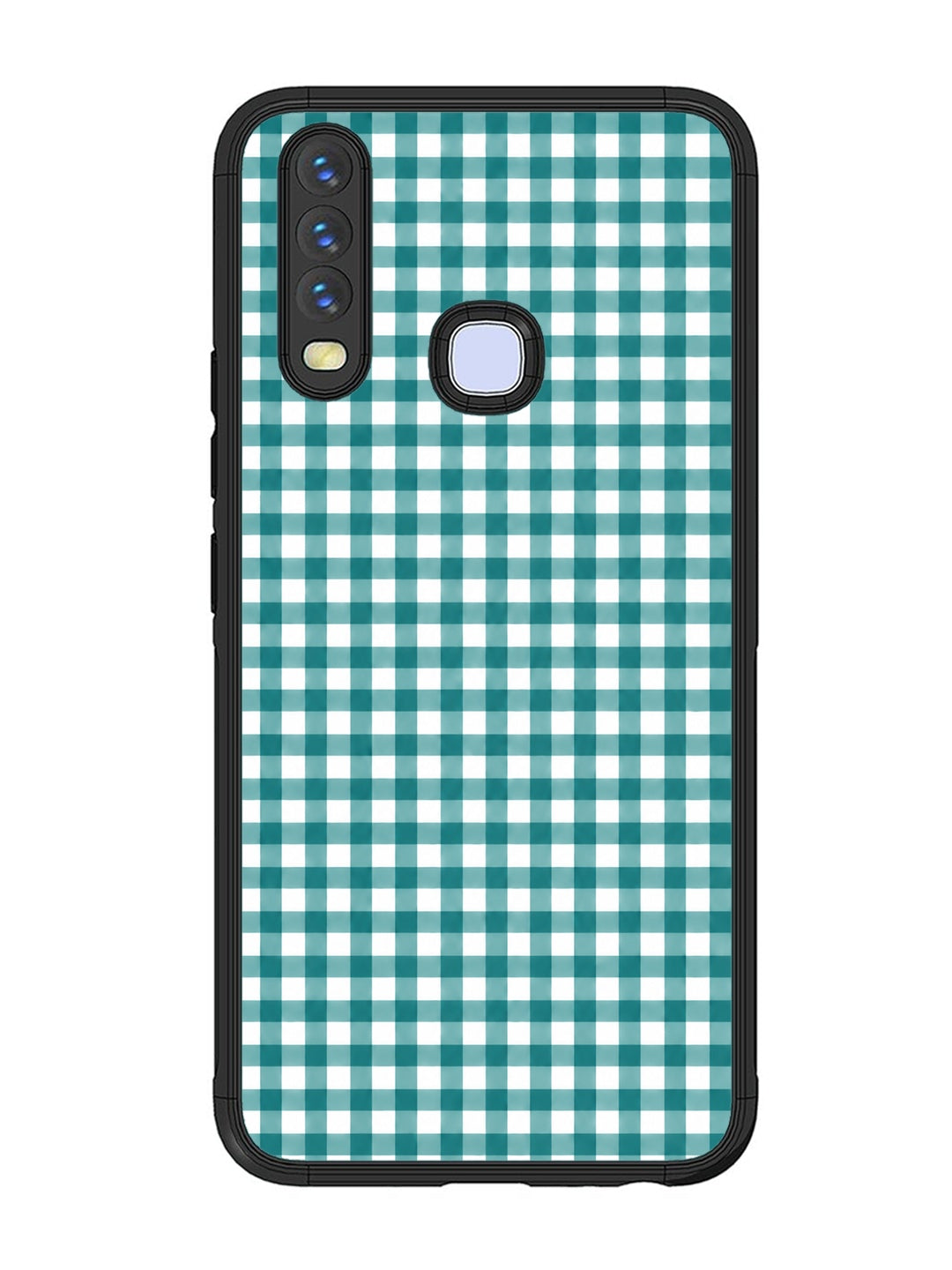 Vivo Y17 Gingham Checks Teal Gree