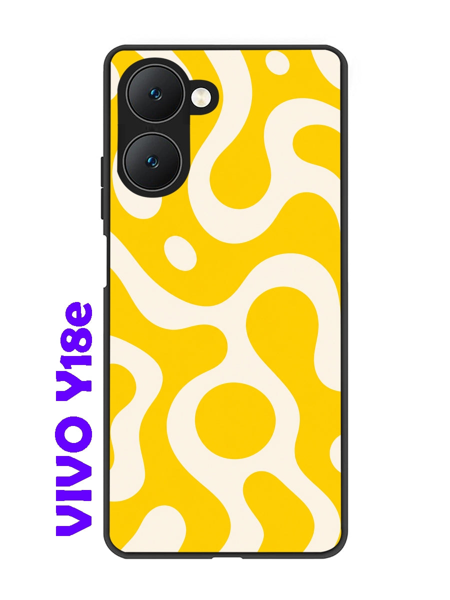 Vivo Y18e 5G Fluid wave pattern Dark Bright Yellow
