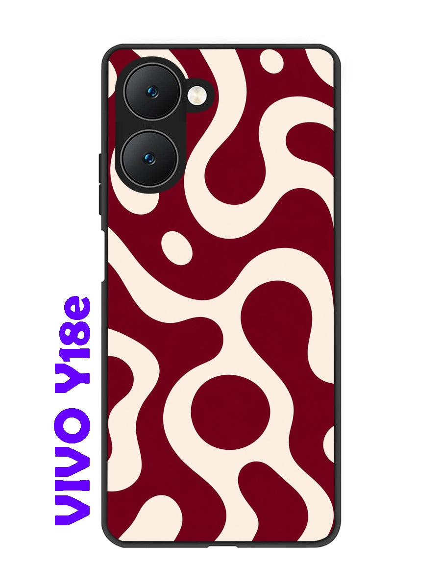 Vivo Y18e 5G Fluid wave pattern Deep Maroon