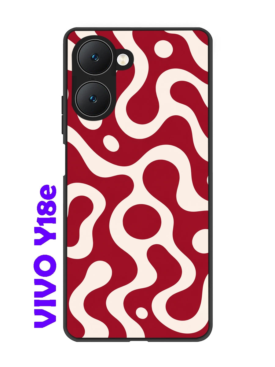 Vivo Y18e 5G Fluid wave pattern Wine Red