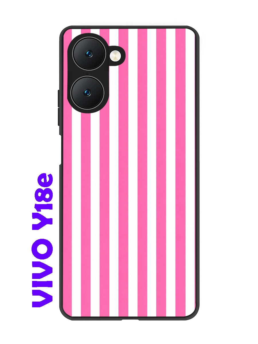 Vivo Y18e 5G Vertical Stripes Hot Pink