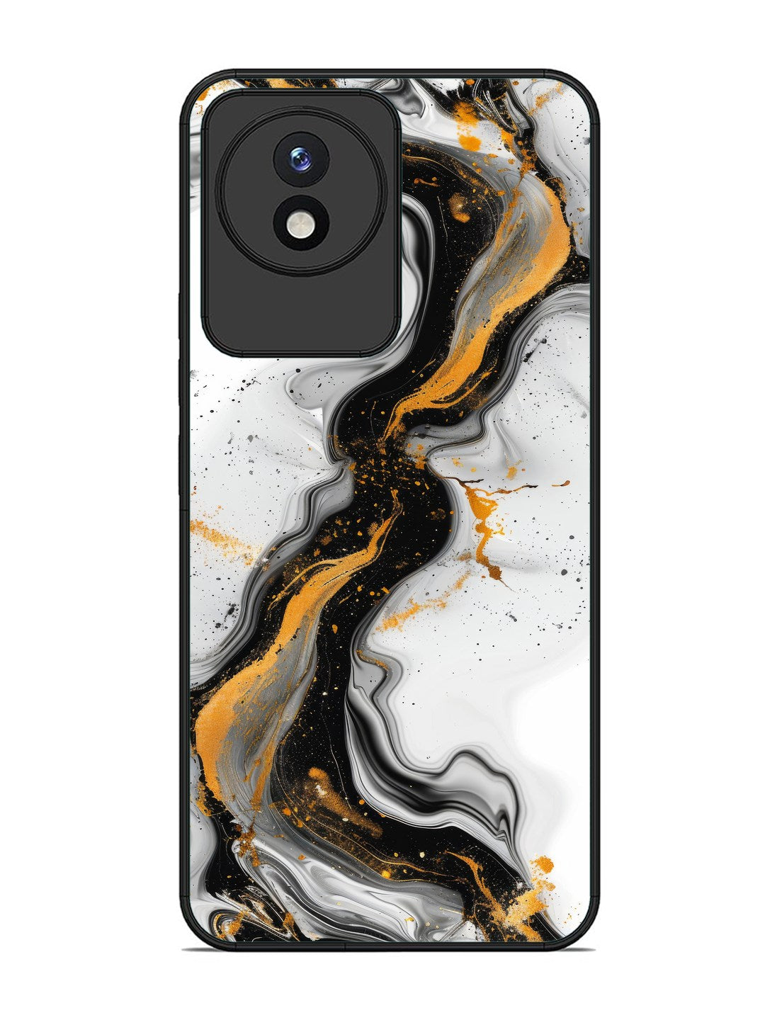 Vivo Y02 Black And Golden Marble Essence