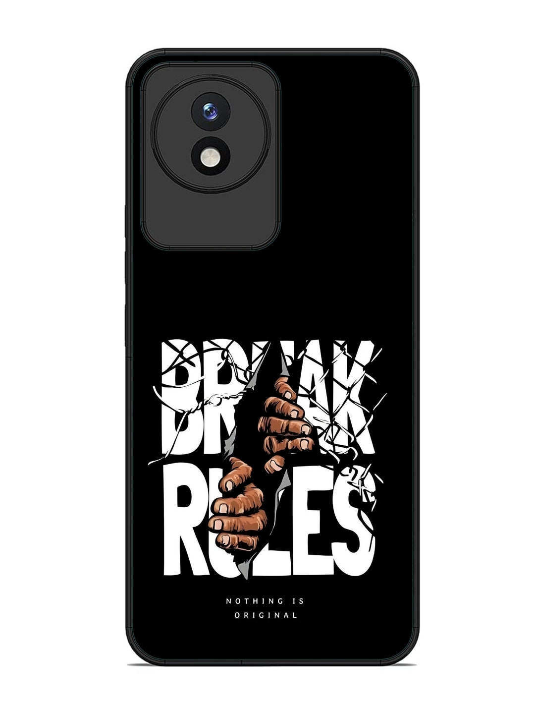 Vivo Y02 Break Rules Gritty Typography Art