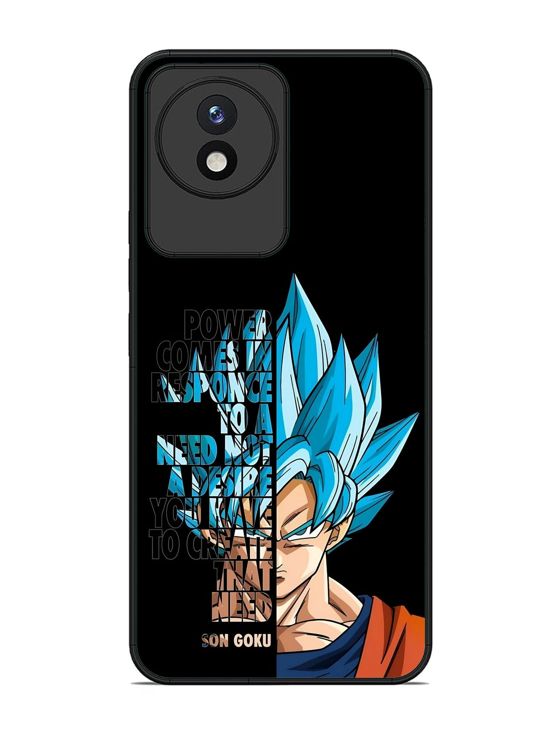 Vivo Y02 Son of Goku Blue Motivational Art