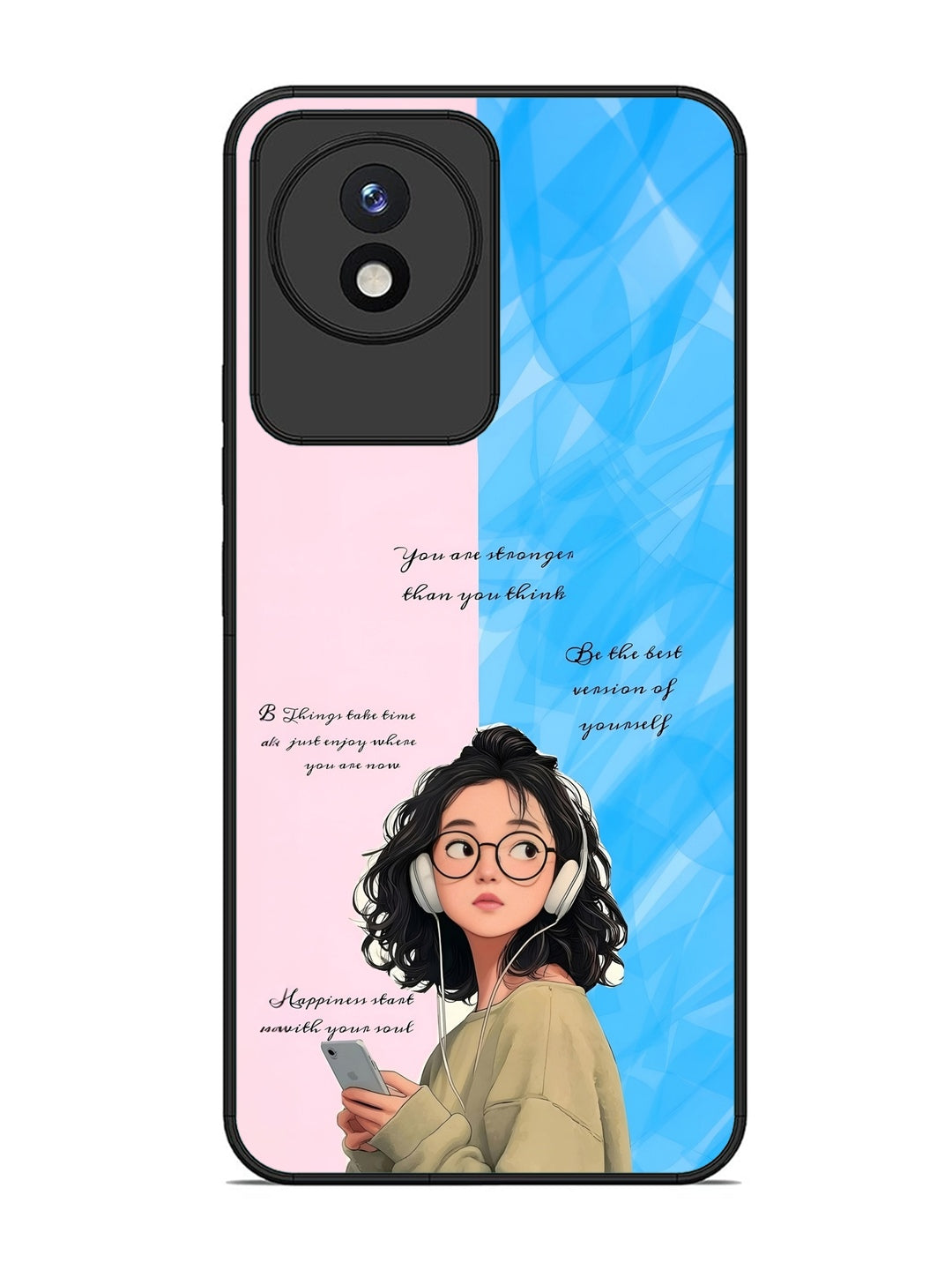 Vivo Y02 Girl with quote