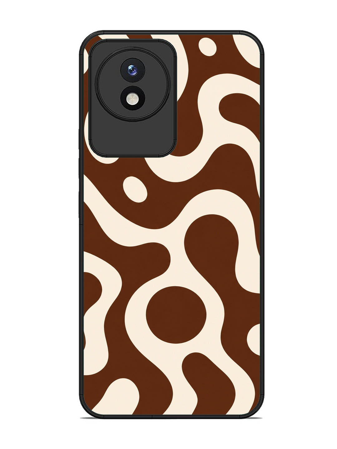 Vivo Y02 Fluid wave pattern Dark Chocolate