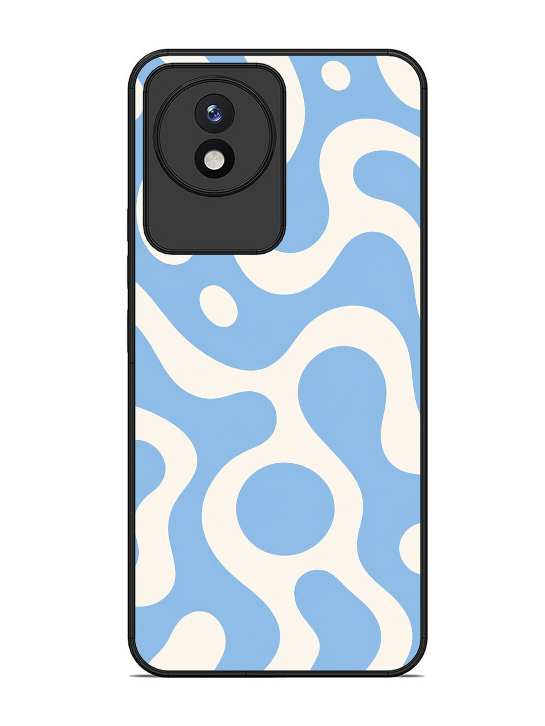 Vivo Y02 Fluid wave pattern Sky Blue