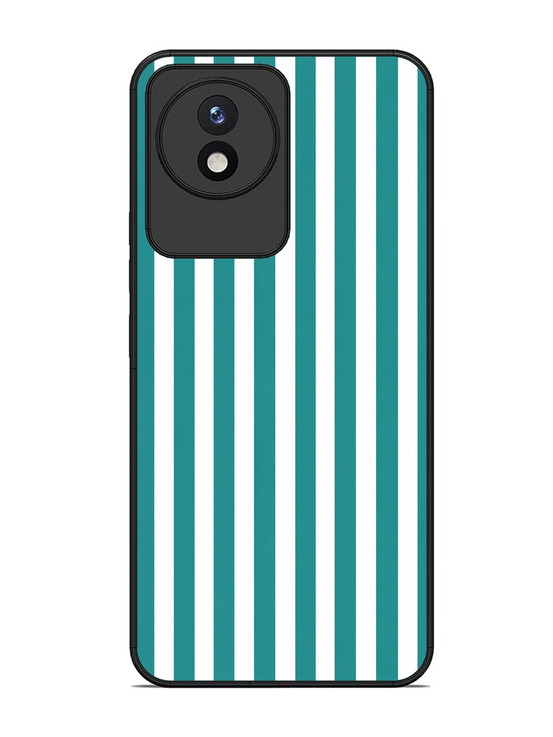 Vivo Y02 Vertical Stripes Teal Grean