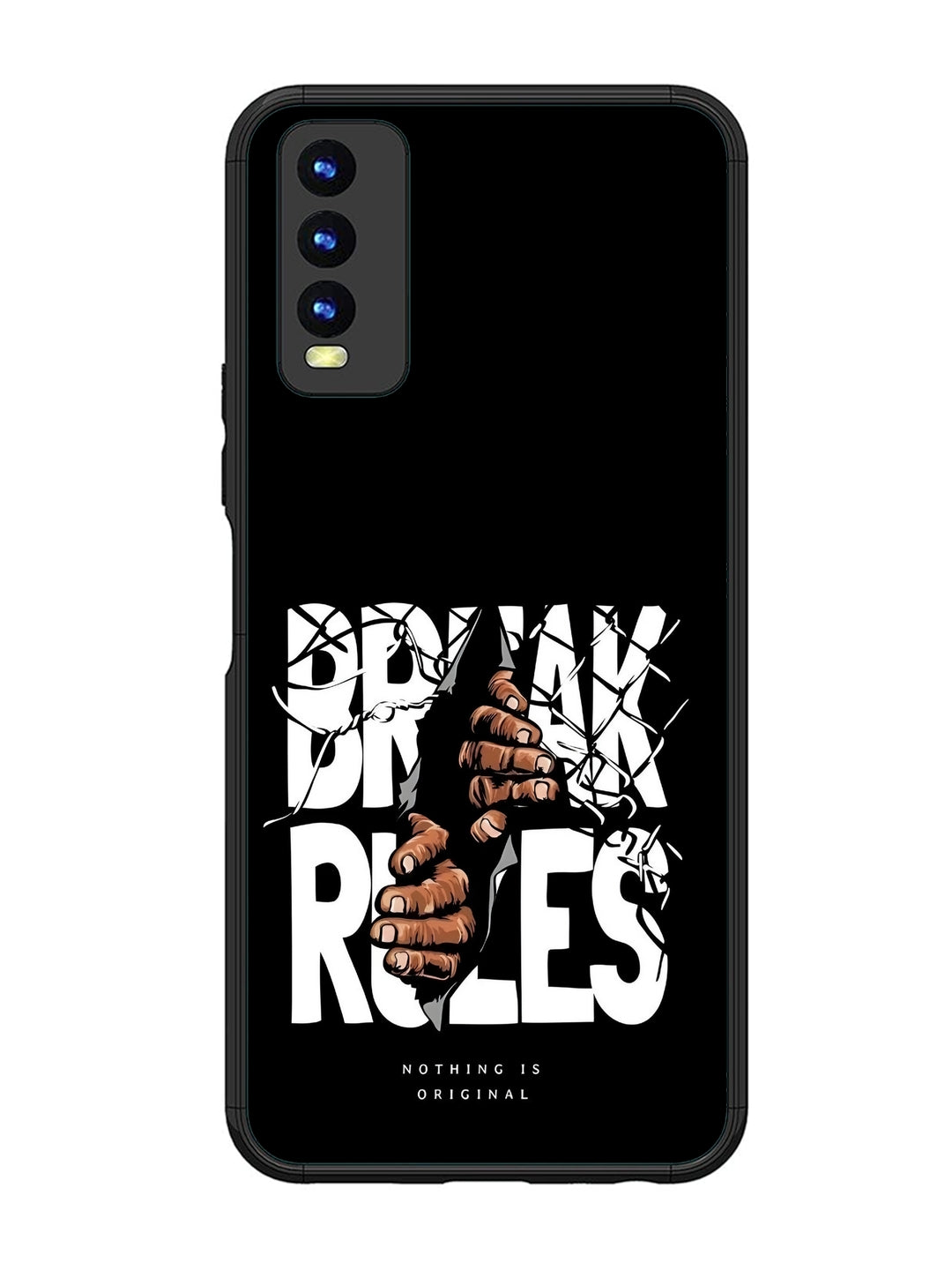 Vivo Y20 Break Rules Gritty Typography Art