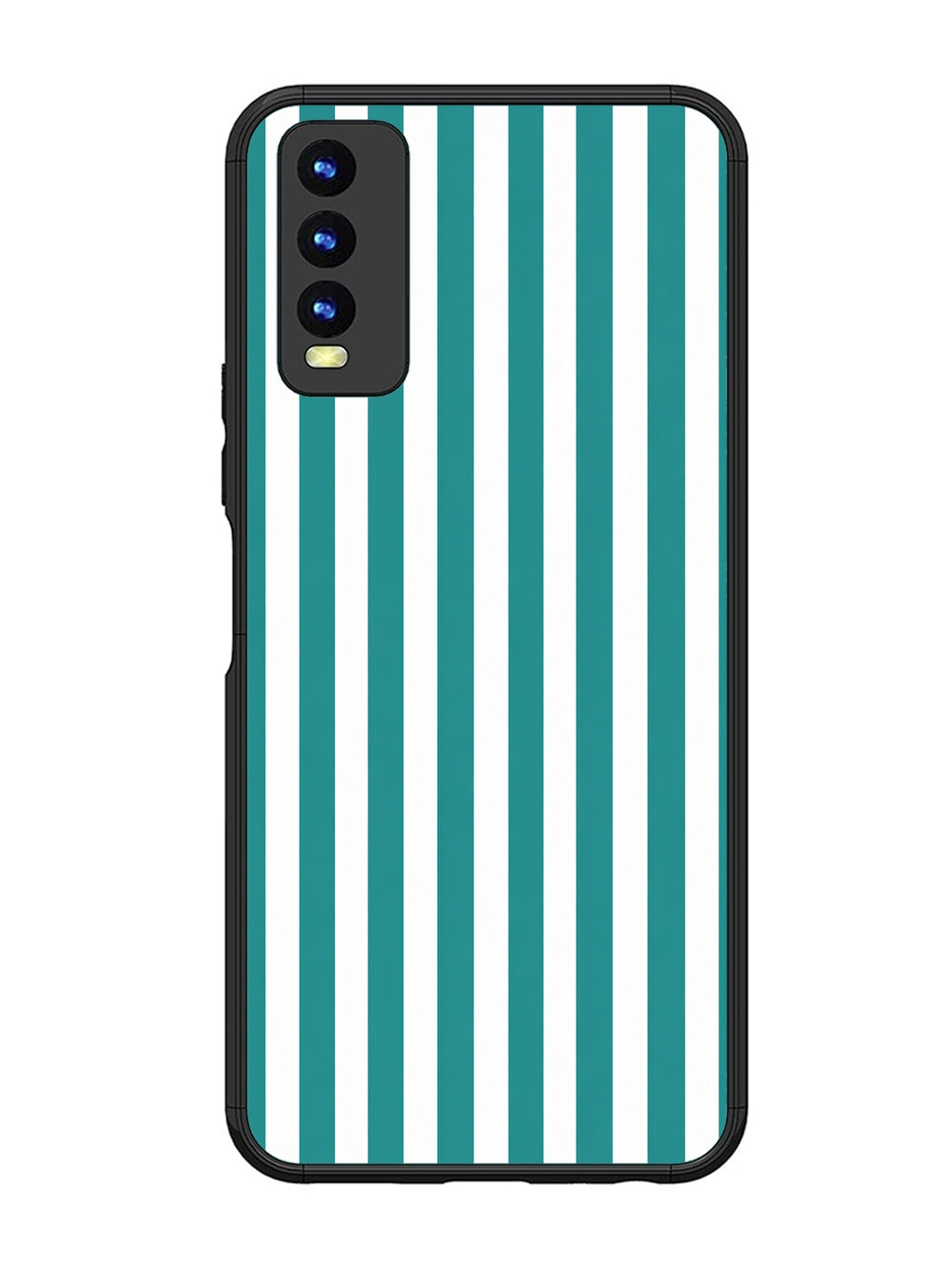 Vivo Y20 Vertical Stripes Teal Grean