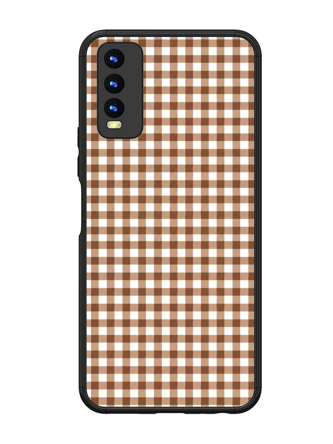 Vivo Y20 Gingham Checks Brown