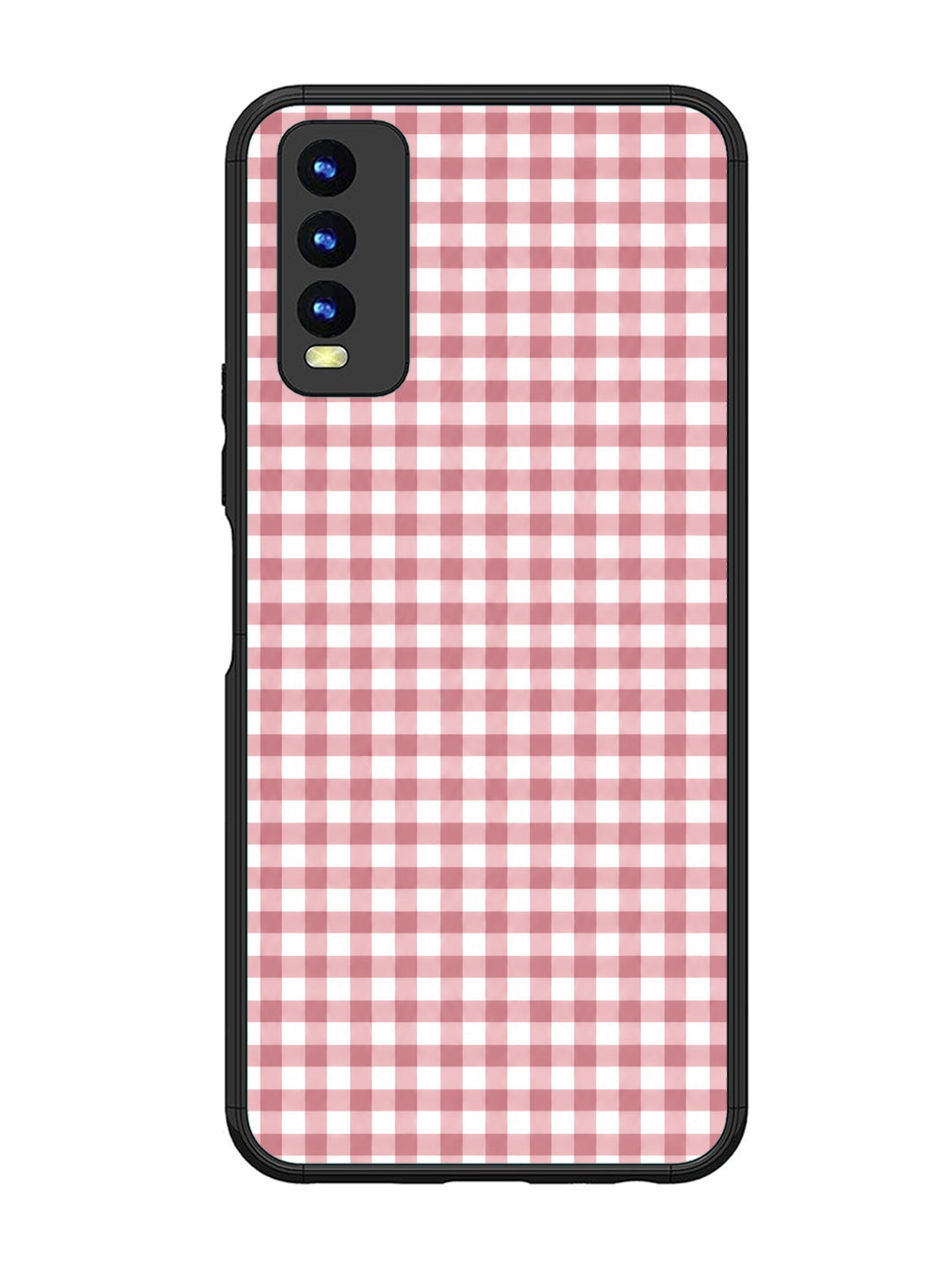 Vivo Y20 Gingham Checks busty rose