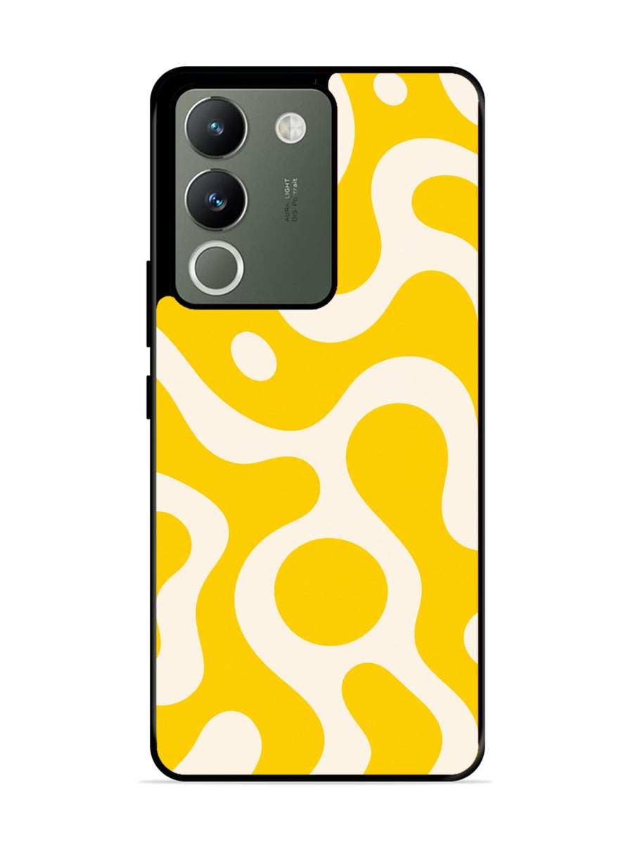 Vivo Y200 5G Fluid wave pattern Dark Bright Yellow