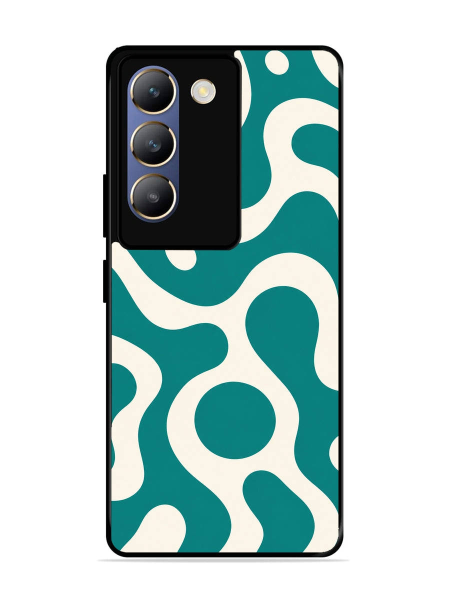 Vivo Y200E 5G Fluid wave pattern Teal Green