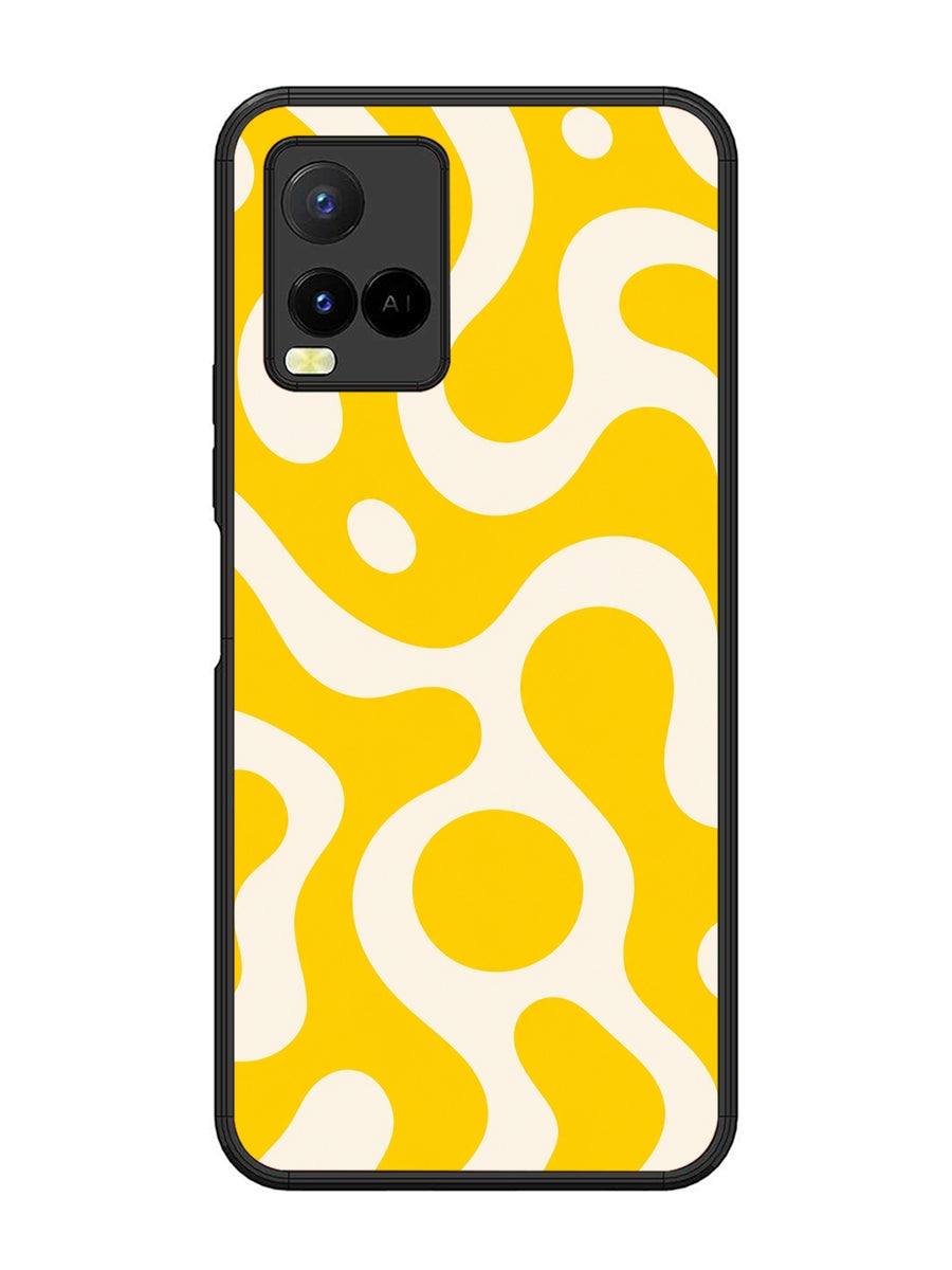 Vivo Y21 Fluid wave pattern Dark Bright Yellow