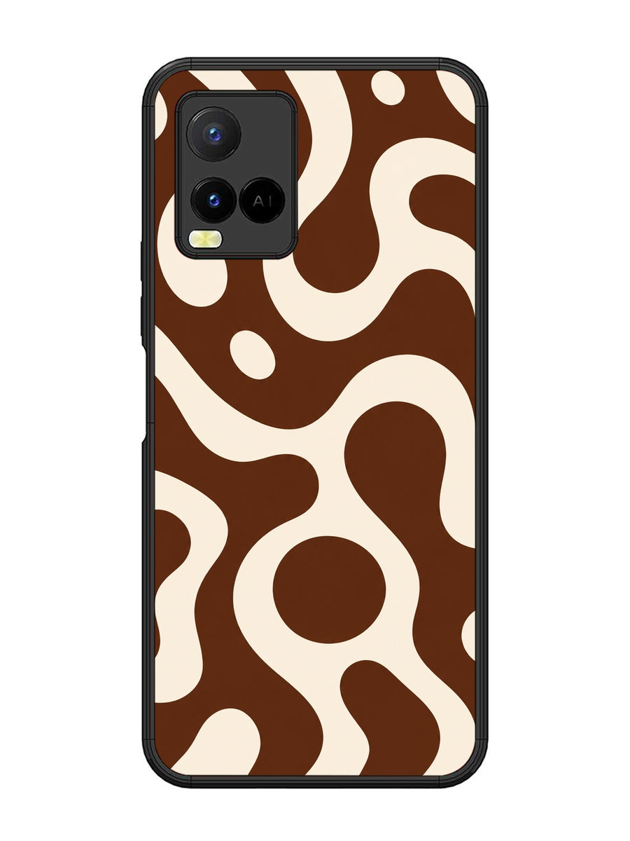 Vivo Y21 Fluid wave pattern Dark Chocolate