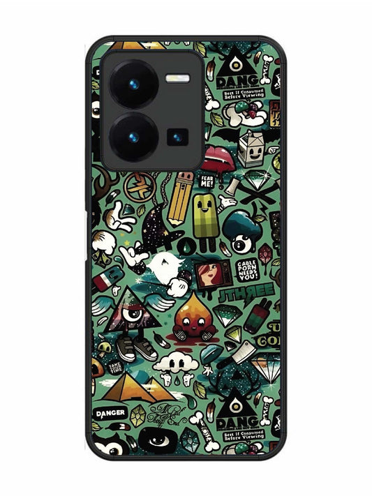 Vivo Y27 Pop Art Doodle Graffiti Collage