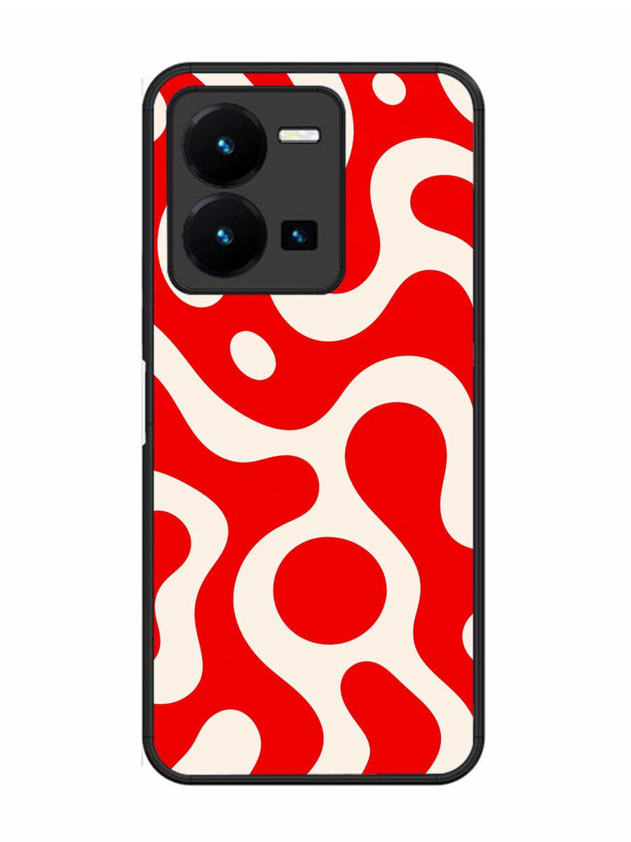 Vivo Y27 Fluid wave pattern Vivid Red