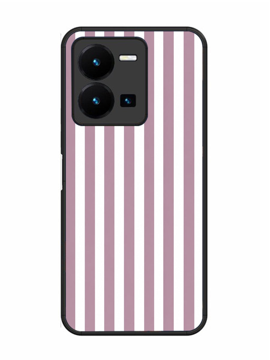 Vivo Y27 Vertical Stripes Dusty Mauve